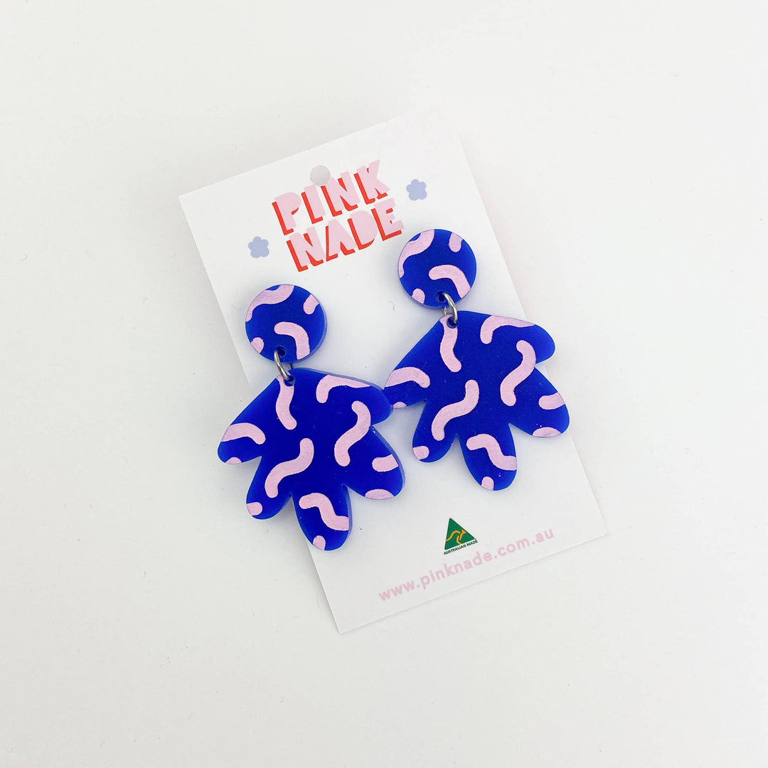 Fandangle Blue Drop Earrings - Acrylic