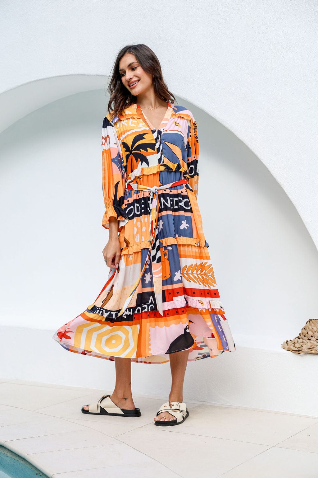 South Beach Dress - Orange Hali Home South Beach Dress - Orange Hali Home
