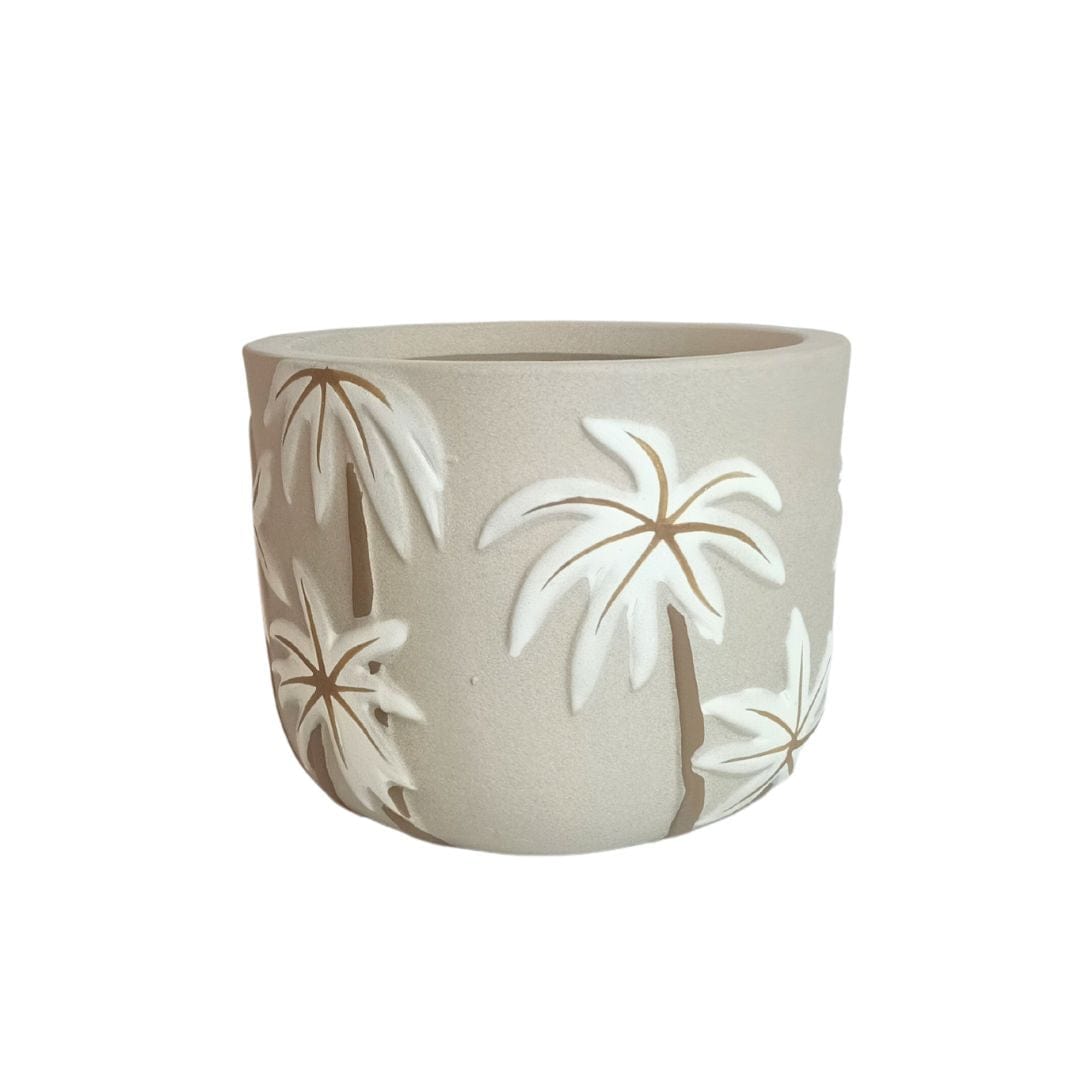 Capri Ceramic Palm Pot 17cm