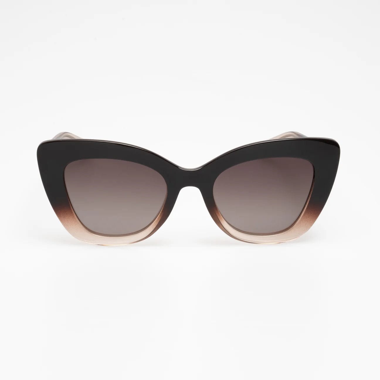 Locello Polarised Eden Cateye Sunglasses Ombre Brown I Brown