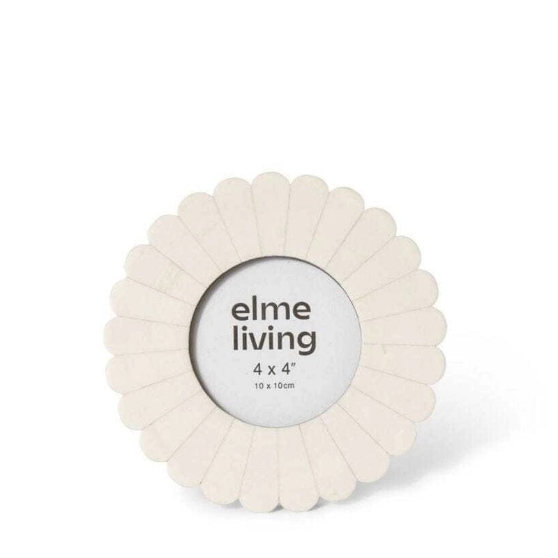 Senan 4x4" Round Photo Frame Cream