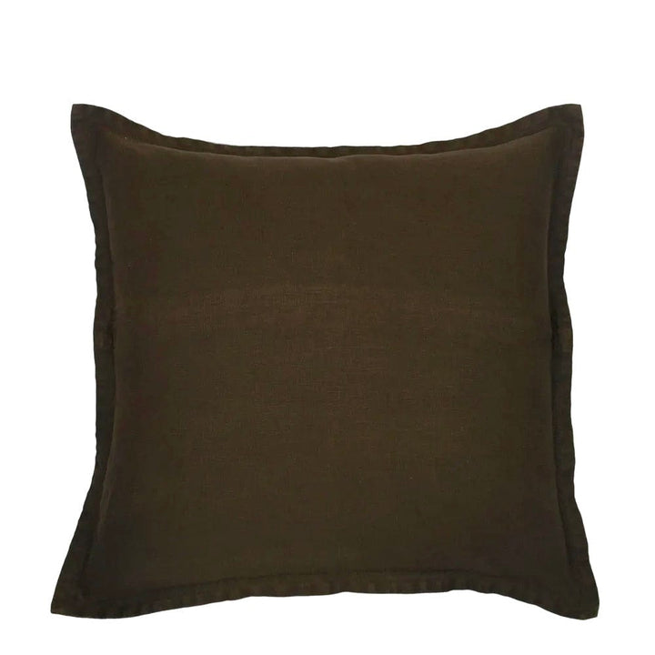 Classic Olive Linen Cushion 50cm
