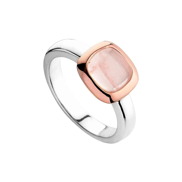 Aura Two-Tone Rose Quartz Ring