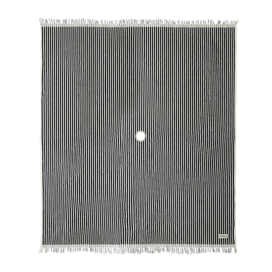 Navy and White Stripe Beach Blanket for Cool Cabana