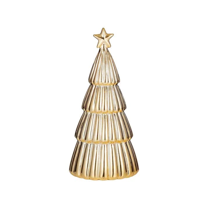 Gold Ceramic Christmas Tree Decor 20.5cm
