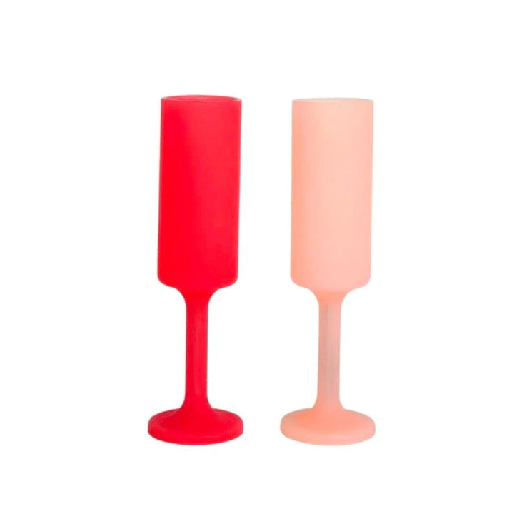 Seff | Unbreakable Silicone Champagne Flutes | Cherry + Blush