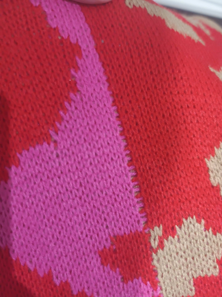 Raspberry Sundae Knit Jumper - Pink and Red