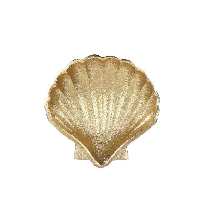 Gold clam shell coastal trinket dish