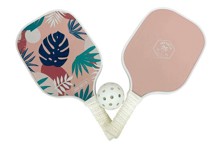 Good Vibes™ 4pc Pickle Ball Set - Blush Palm