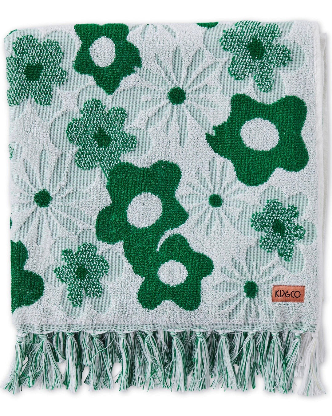 Kip and Co Green House Embossed Terry Bath Towel
