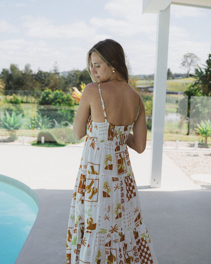 Ellie Midi Dress - Laguna Beach White