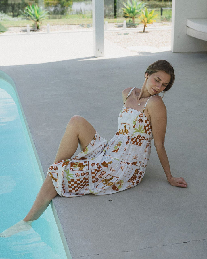Ellie Midi Dress - Laguna Beach White