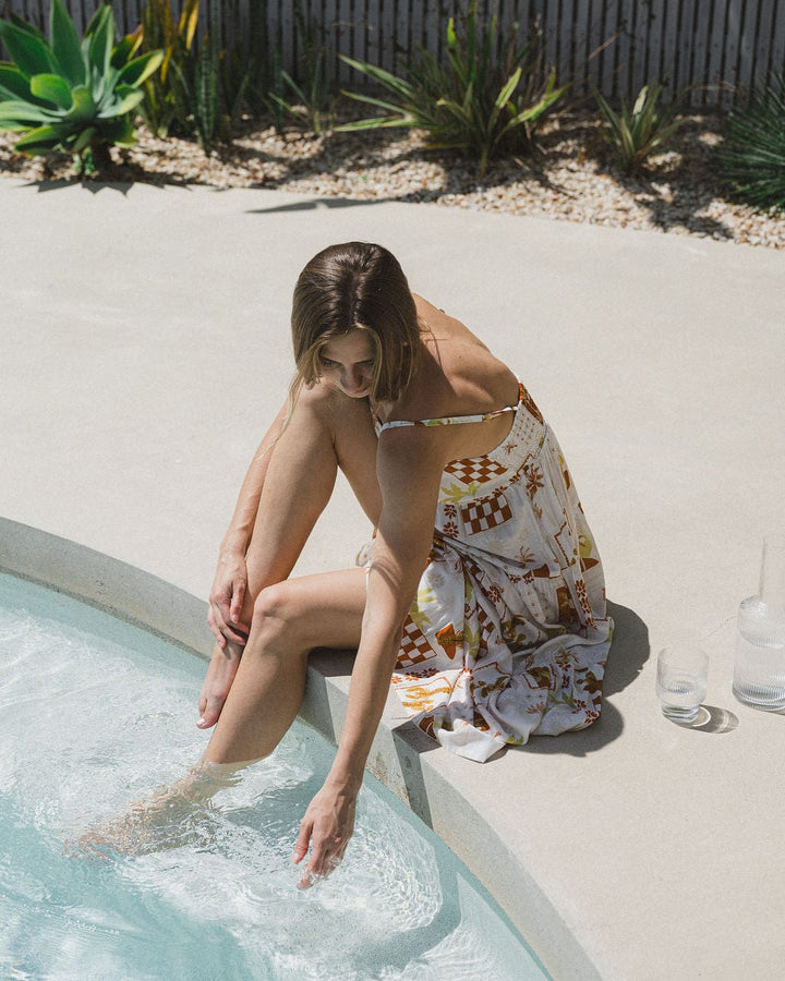 Ellie Midi Dress - Laguna Beach White
