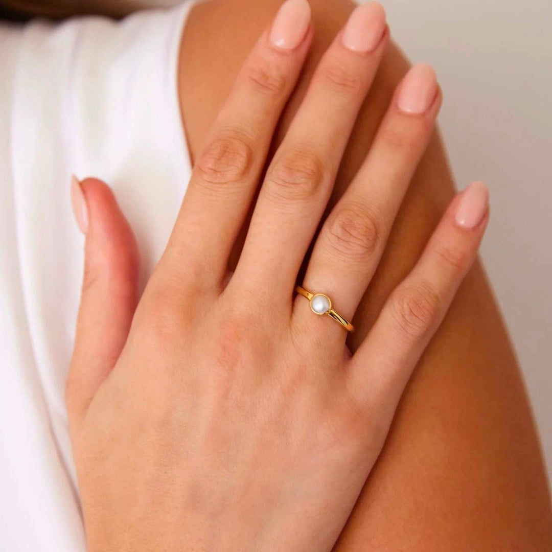 Heavenly Pearl Gold Ring