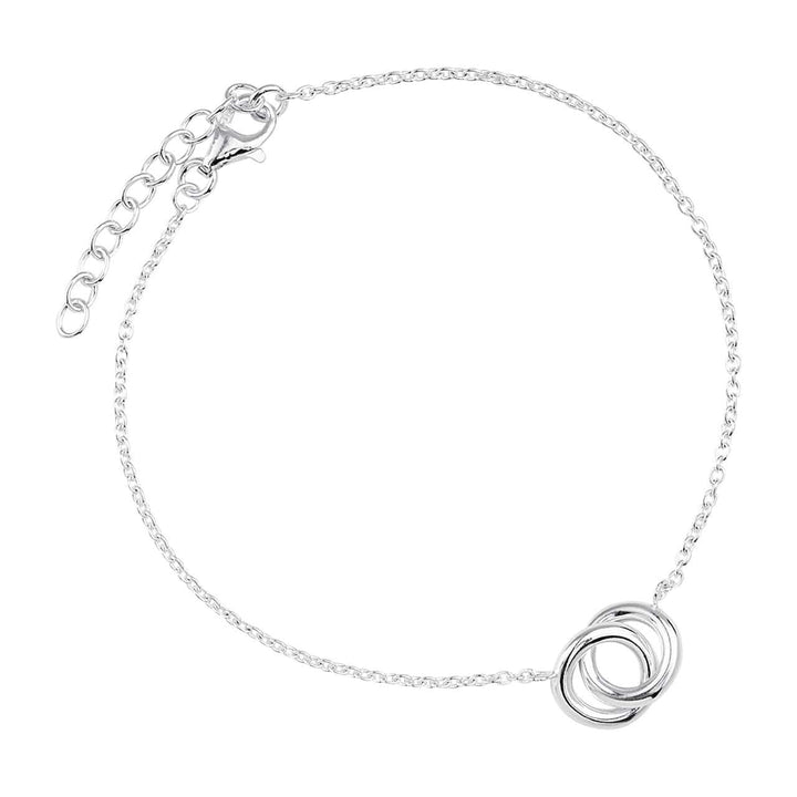 Embrace Bracelet Silver With Interlocking Loop Detail