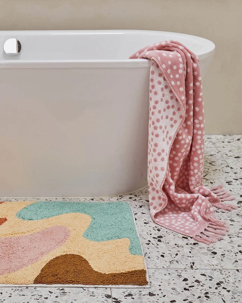Kip & Co Strawberry Lamington Pink Dot Bath Sheet / Beach Towel
