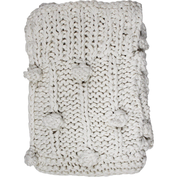 Macaroon Cable Knit Throw