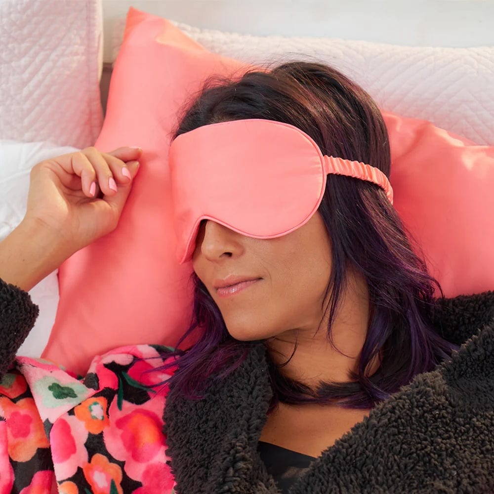 Luxe Satin Sleep Set - Pillow Case & Eye Mask (Melon)