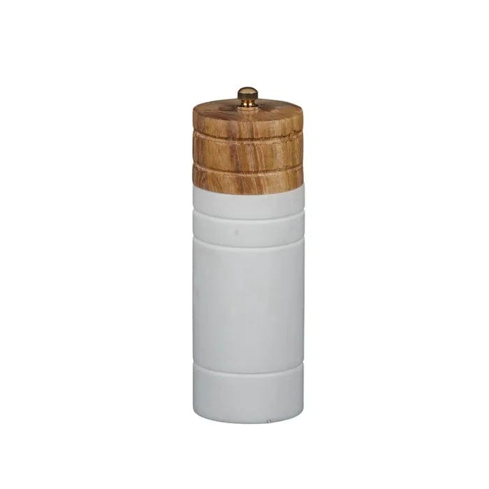 Wood and Marble Salt and Pepper Mill