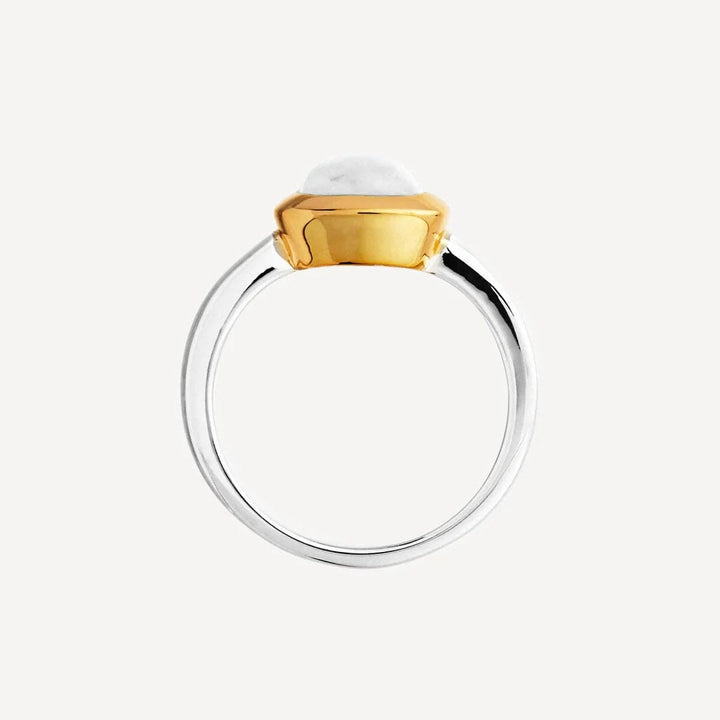 Aura Two-Tone Moonstone Ring