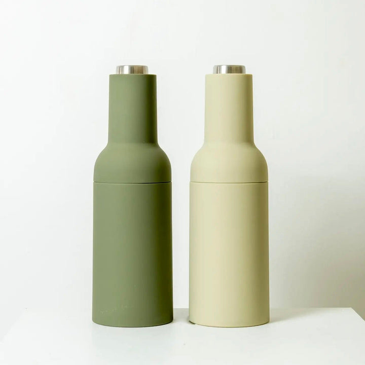 Thea Automatic Salt & Pepper Grinder Set Sage Green / Olive Hali Home