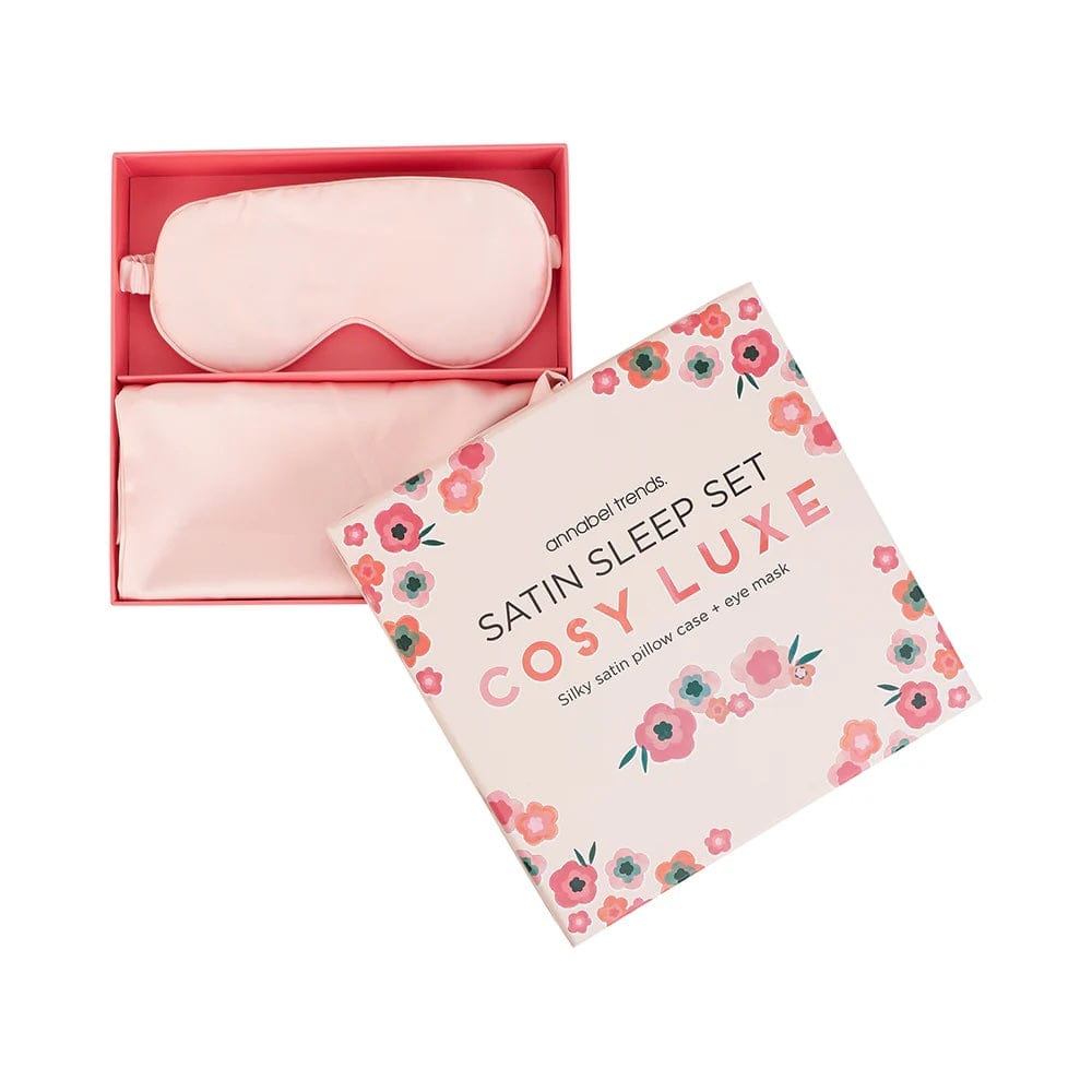 Luxe Satin Sleep Set - Pillow Case & Eye Mask (Pink Quartz)