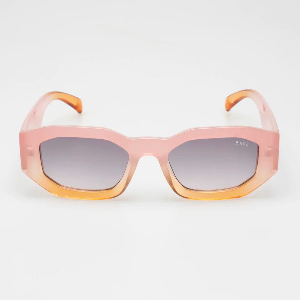 QUIP Ombre Square Framed Pink and Orange Sunglasses