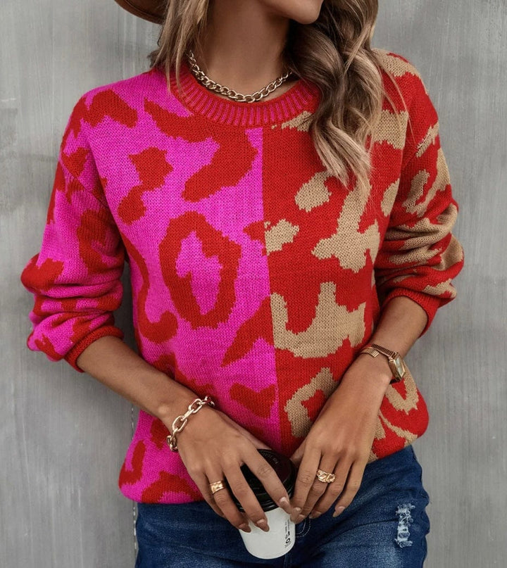 Raspberry Sundae Knit Jumper - Pink and Red