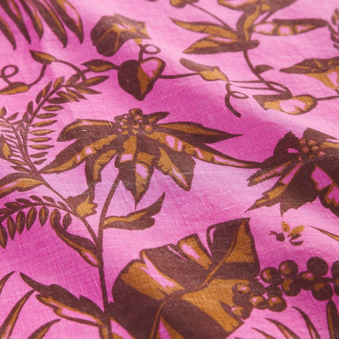 Pink tropical inspired linen