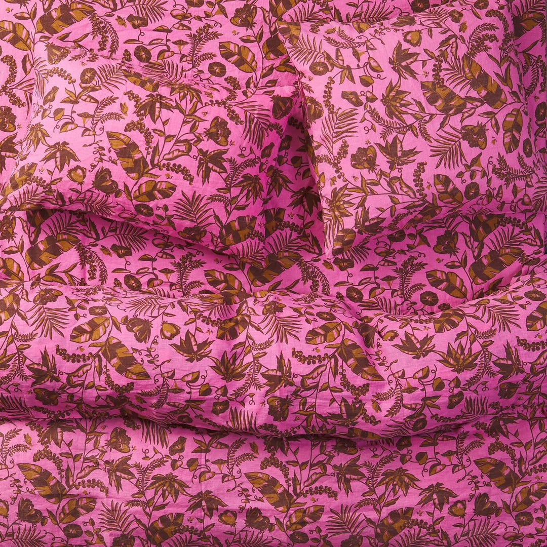 Sage x Clare Safia Pink Linen Quilt Cover