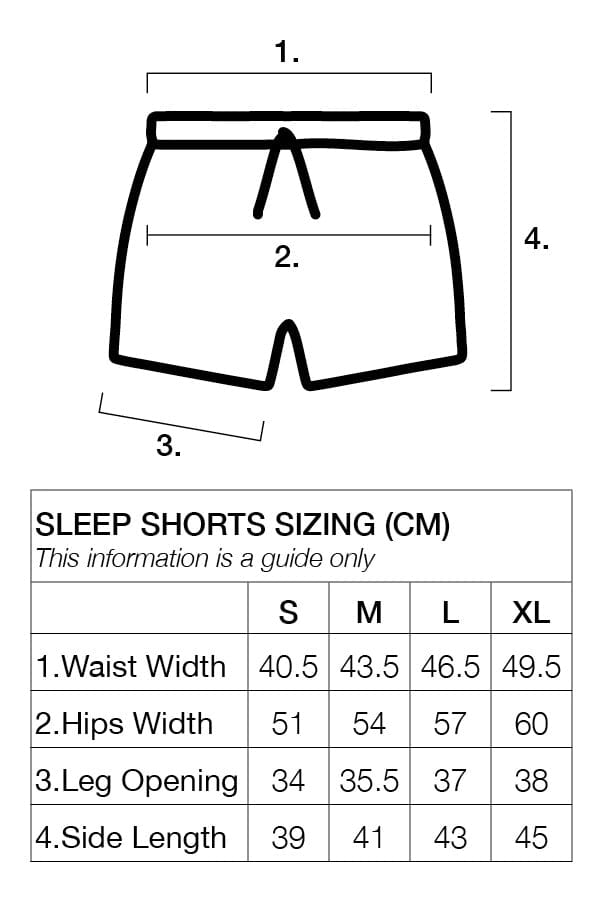 Merry Christmas Sleep Shorts - Assorted Sizes