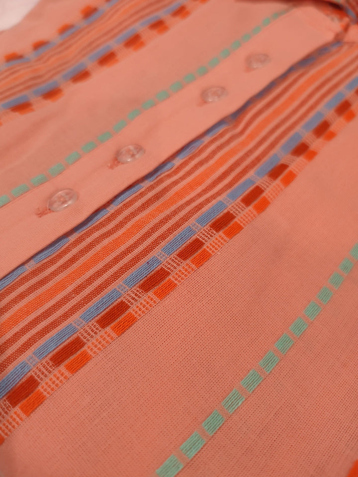 Carolina Dress In Melon - Mid Sleeve