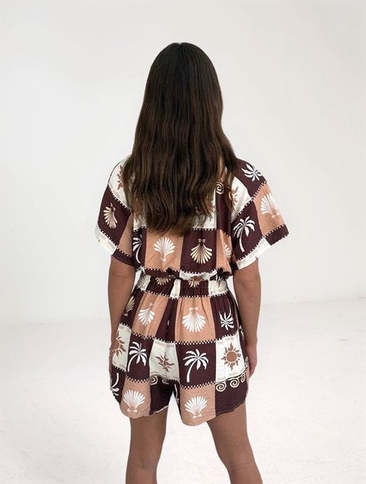 Ariel Playsuit - Warm Chocolate