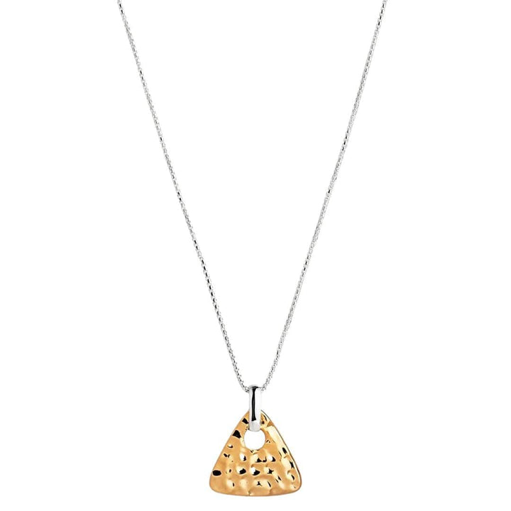 Trilogy Two Tone Gold and Silver Pendant Necklace