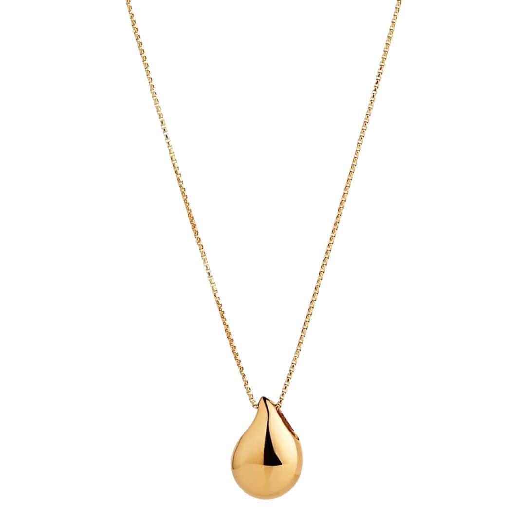 Sunshower Gold Drop Pendant Necklace