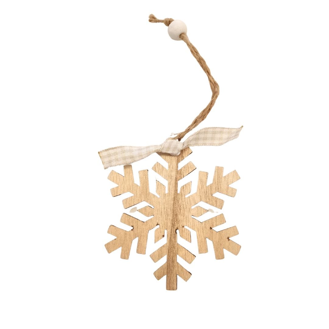 Plywood Snowflake Christmas Decoration - Fern