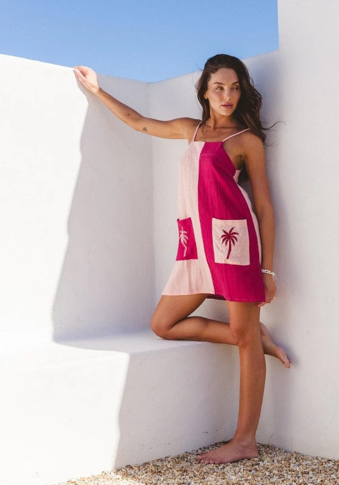 Cassidy Palm Pocket Mini - Sangria/Grapefruit