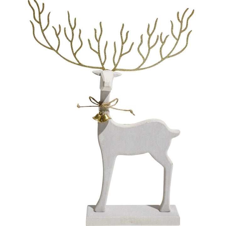 White and Gold Reindeer Christmas Decor