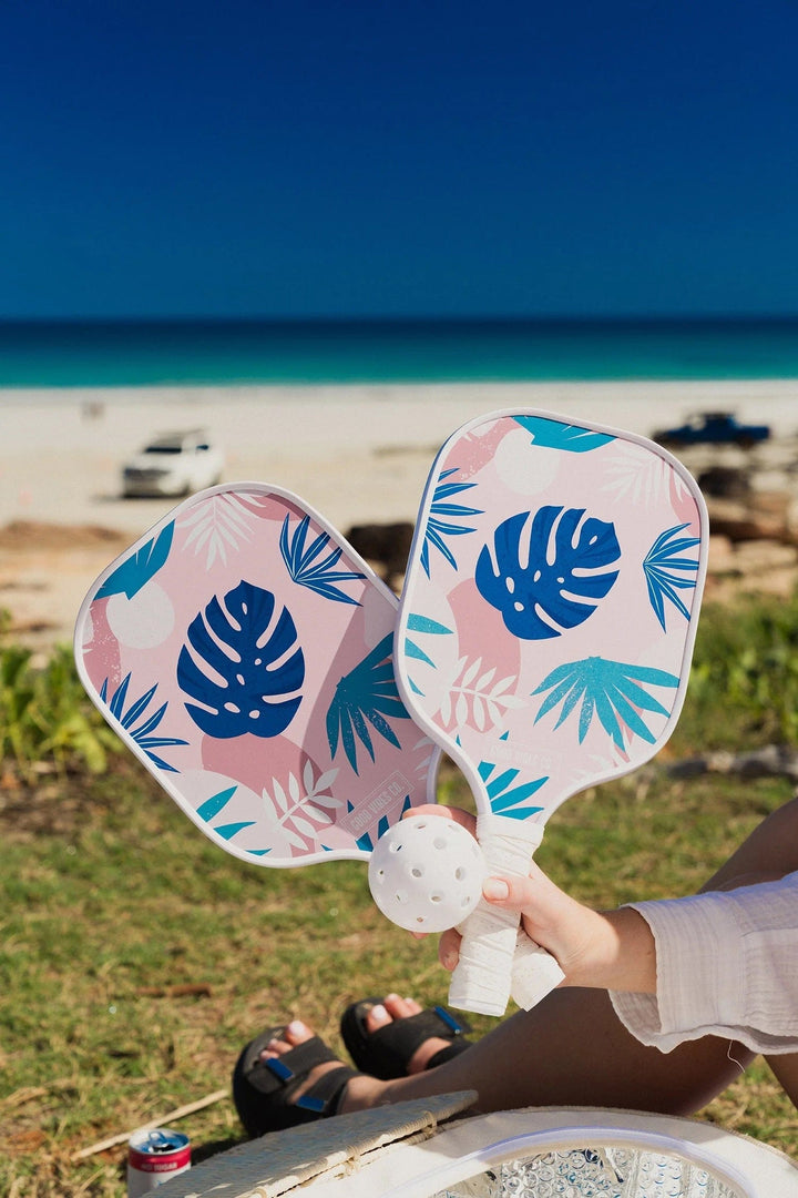 Good Vibes™ 4pc Pickle Ball Set - Blush Palm