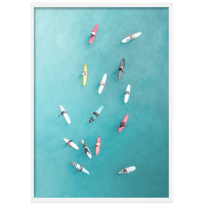 Aerial Ocean Surfers II - Art Print