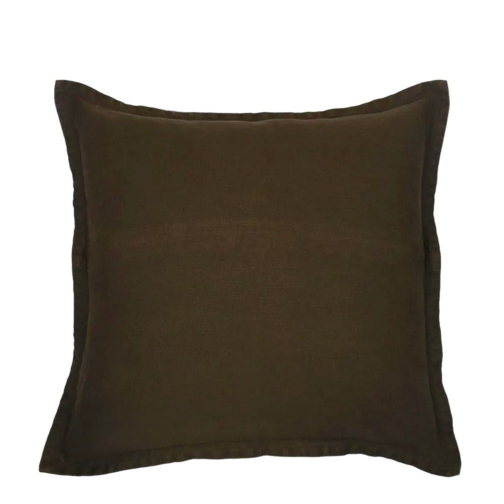 Classic Olive Linen Cushion 50cm