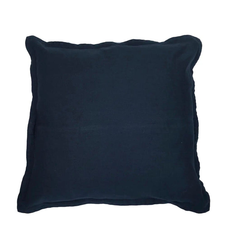 Classic Navy Linen Cushion 50cm