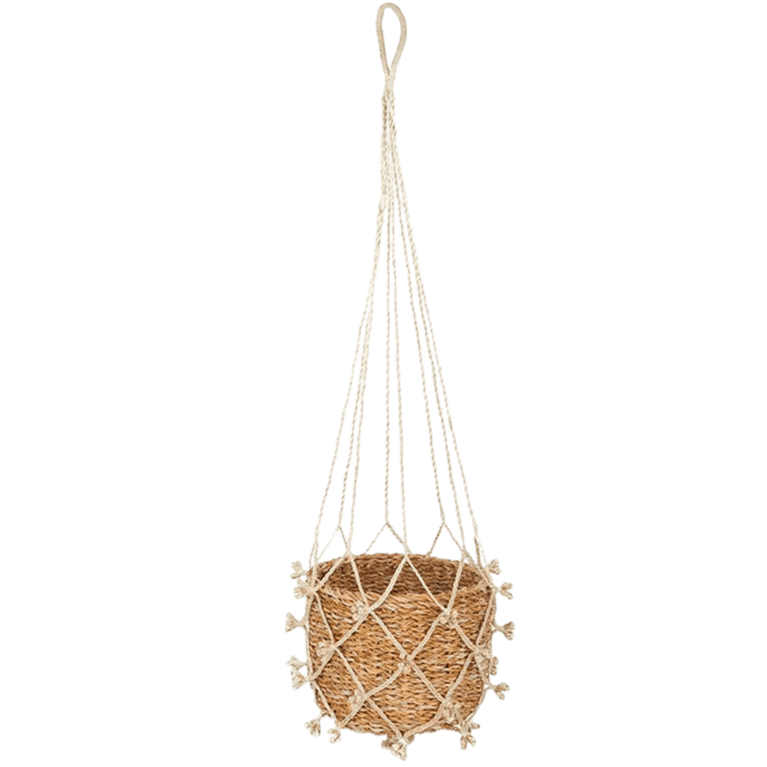 Emmy Knotted Rope Hanging Basket