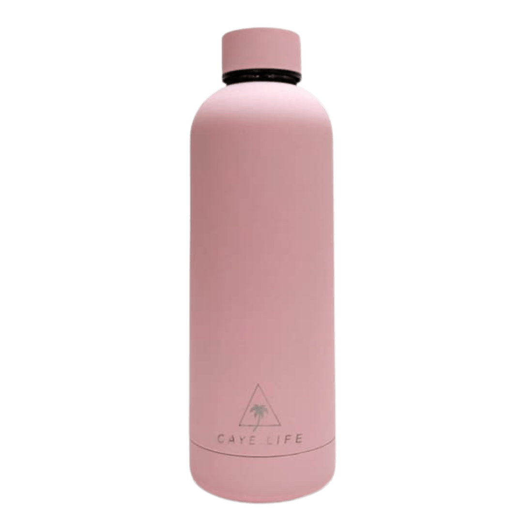 Caye Life Flamingo Insulated Drink Bottle Matte Pink