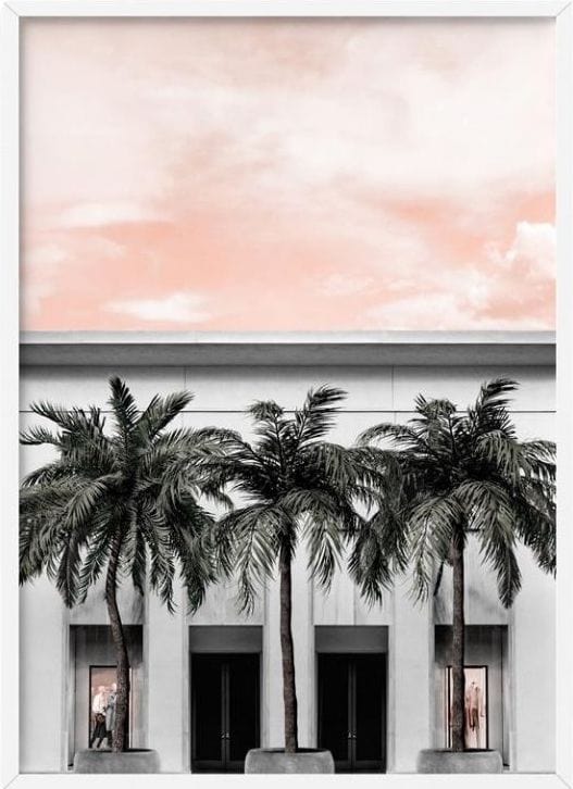 Miami Palms on South Beach - Art Print