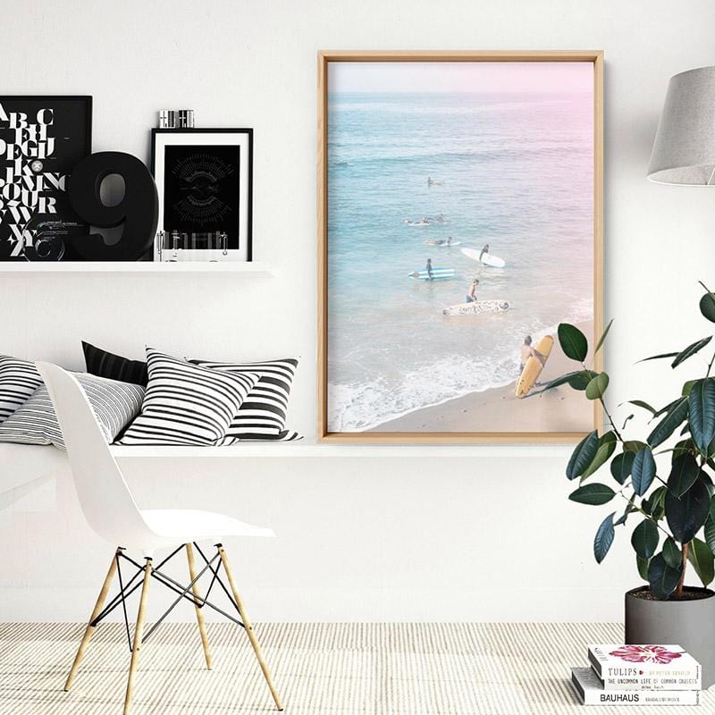 California Pastels / Into the Surf - Art Print