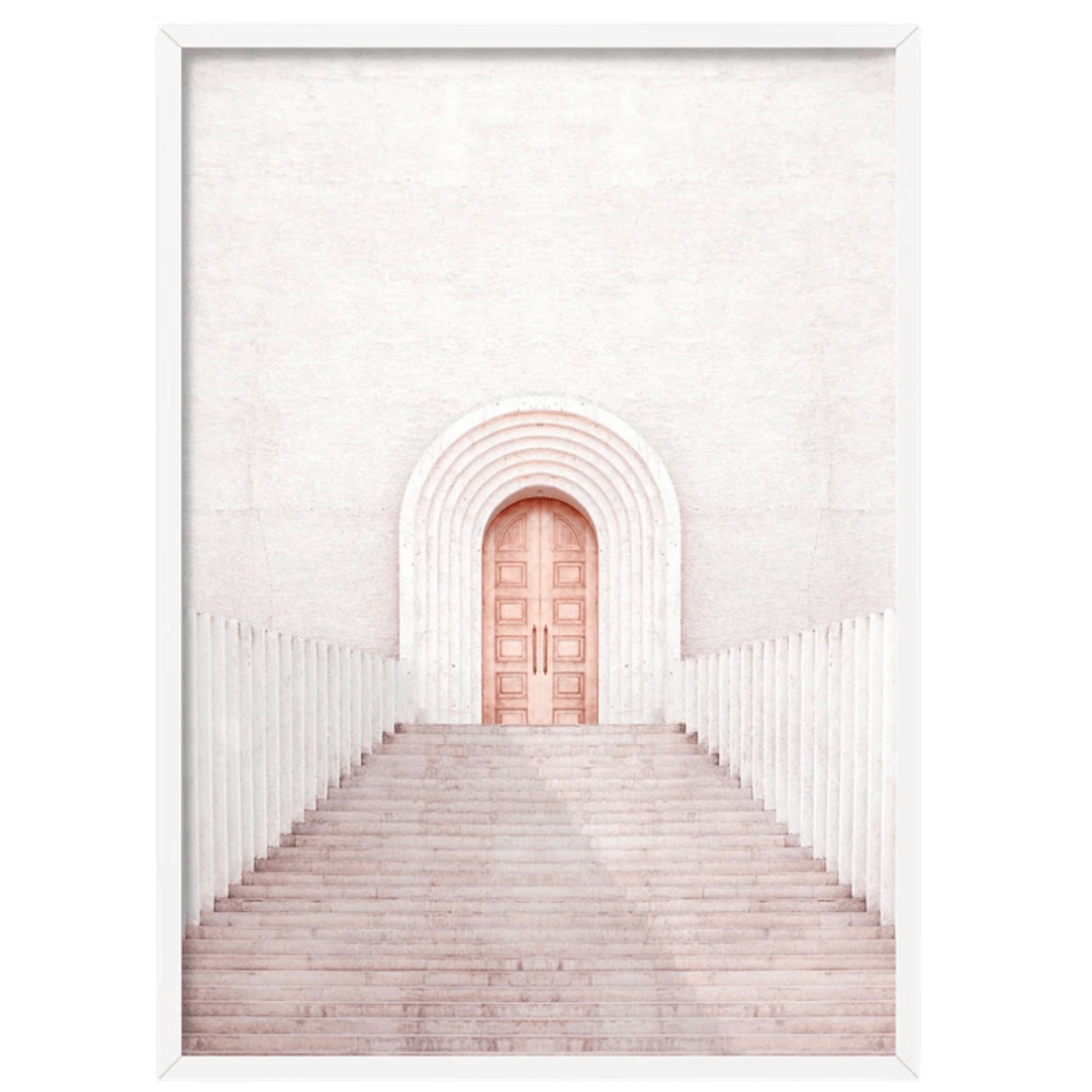 Pastel Boho Arch Door - Art Print